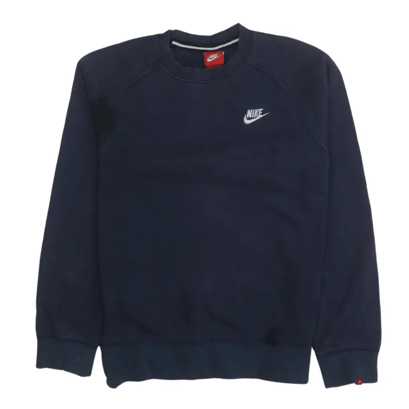 Nike 90's Swoosh Crew Neck Sweatshirt Small Blue sold by Vintage Club