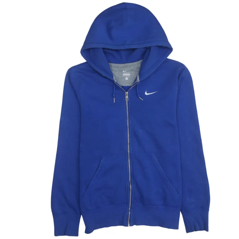 Nike 90's Swoosh Full Zip Up Hoodie Small Blue sold by Vintage Club
