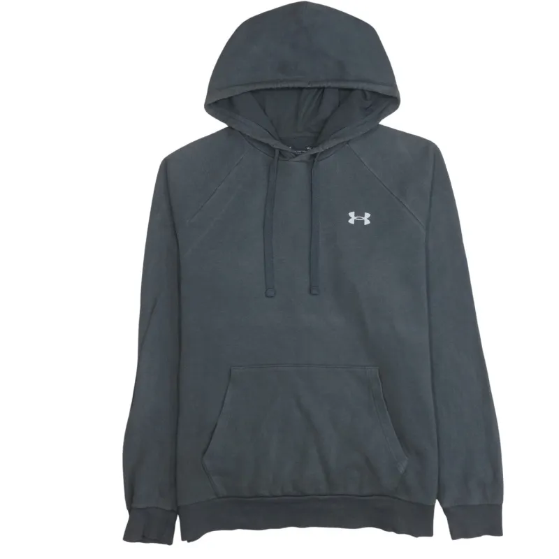 Under Armour Charcoal Grey Hoodie Men's Large Printed Chest Logo Front Pouch Fleece Sweatshirt sold by Vintage Club