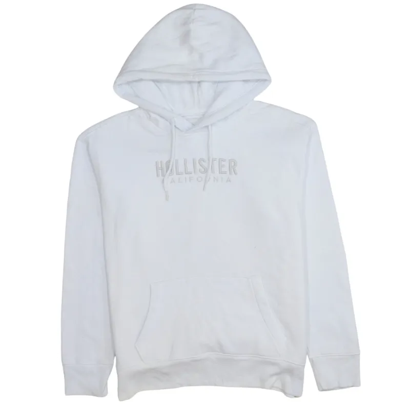 Hollister 90's Spellout Pullover Hoodie Small White sold by Vintage Club