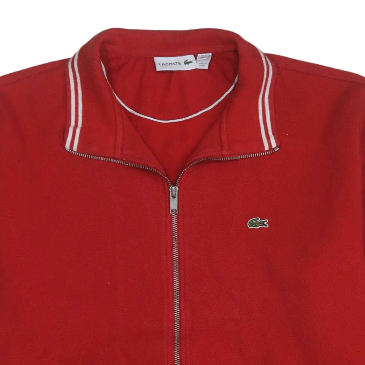Lacoste 90's Lightweight Full Zip Up Sweatshirt XXXLarge (3XL) Red sold by Vintage Club product image thumbnail 3