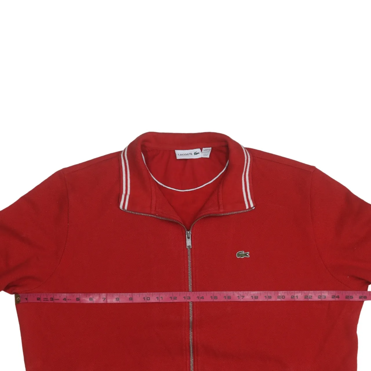 Lacoste 90's Lightweight Full Zip Up Sweatshirt XXXLarge (3XL) Red sold by Vintage Club product image thumbnail 5