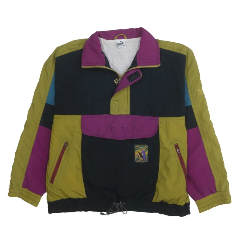 Puma 90's Lightweight Quarter Zip Windbreaker Large  Black sold by Vintage Club