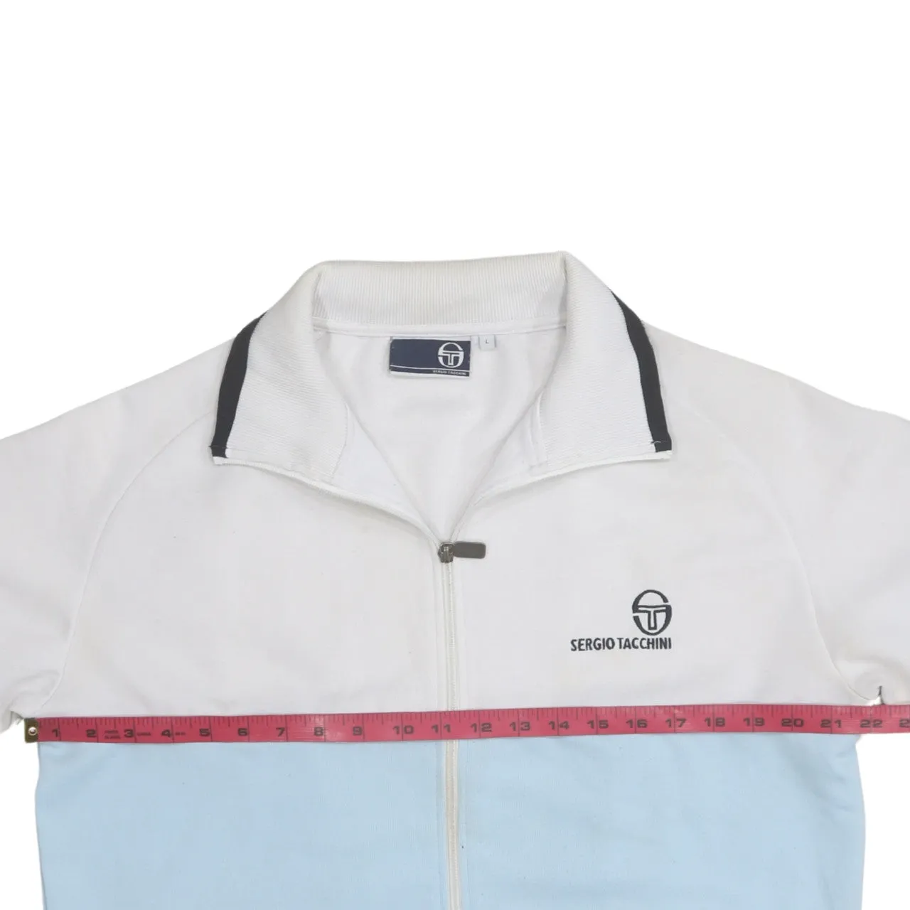 Sergio Tacchini 90's Lightweight Full Zip Up Sweatshirt Large Blue sold by Vintage Club product image thumbnail 5