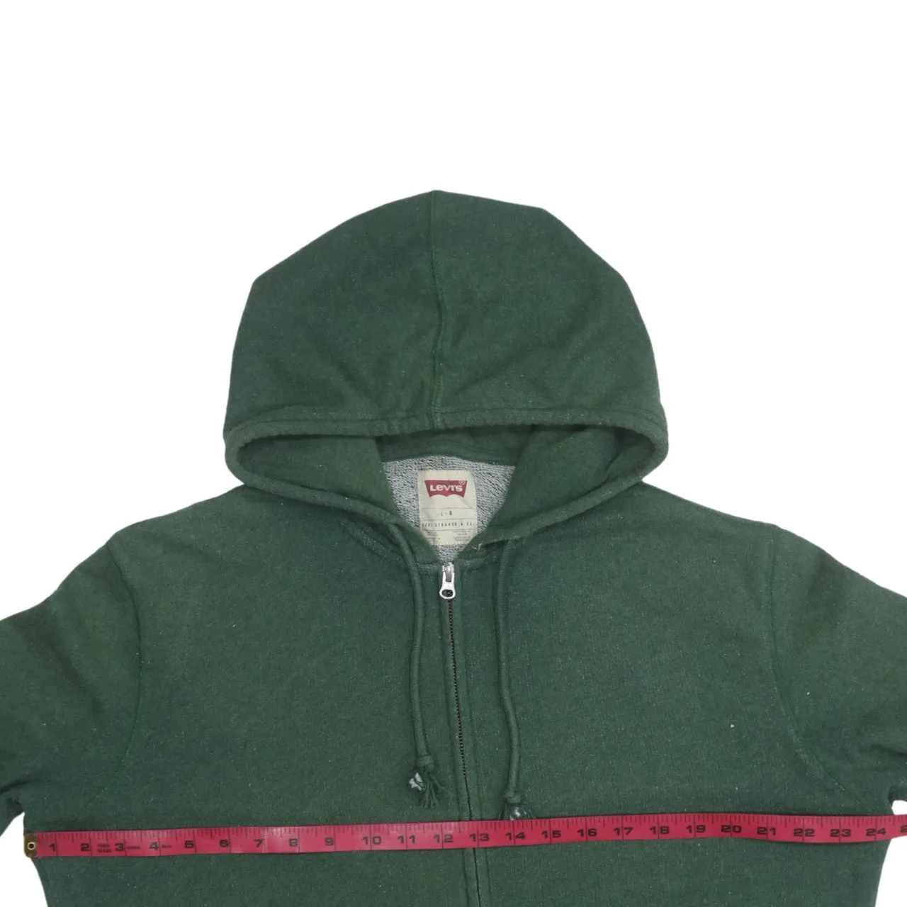 Levi's 90's Plain Full Zip Up Hoodie Large Green sold by Vintage Club product image thumbnail 5