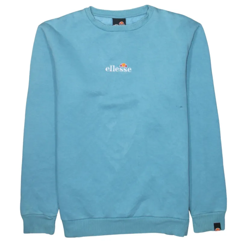 Ellesse 90's Lightweight Crew Neck Sweatshirt Small Blue sold by Vintage Club