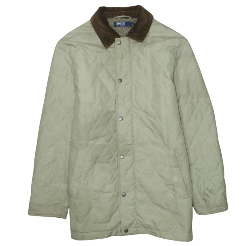Polo Ralph Lauren 90's Lightweight Button Up Windbreaker Medium Khaki Green sold by Vintage Club