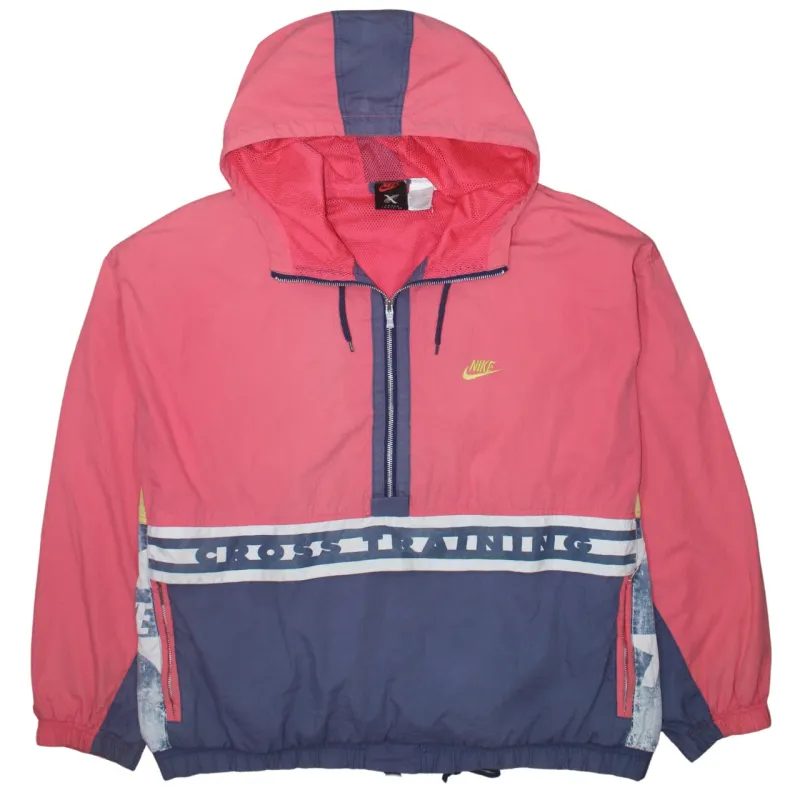 Nike 90's Swoosh Half Zip Windbreaker XLarge Navy Blue sold by Vintage Club