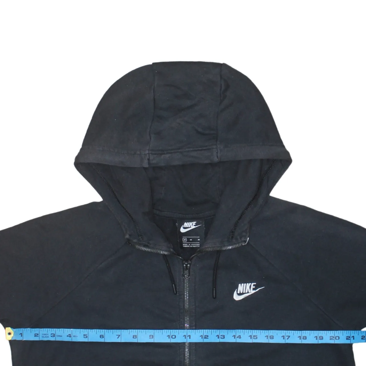 Nike 90's Swoosh Full Zip Up Hoodie Medium Black sold by Vintage Club product image thumbnail 5