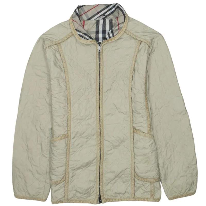 Burberry 90's Plain Full Zip Up Windbreaker Small  Beige Cream made by Burberry