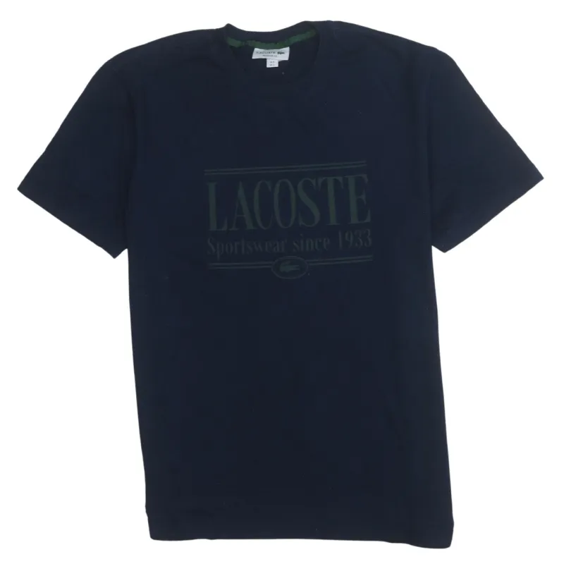 Lacoste 90's Spellout Short Sleeves T Shirt Large Navy Blue sold by Vintage Club