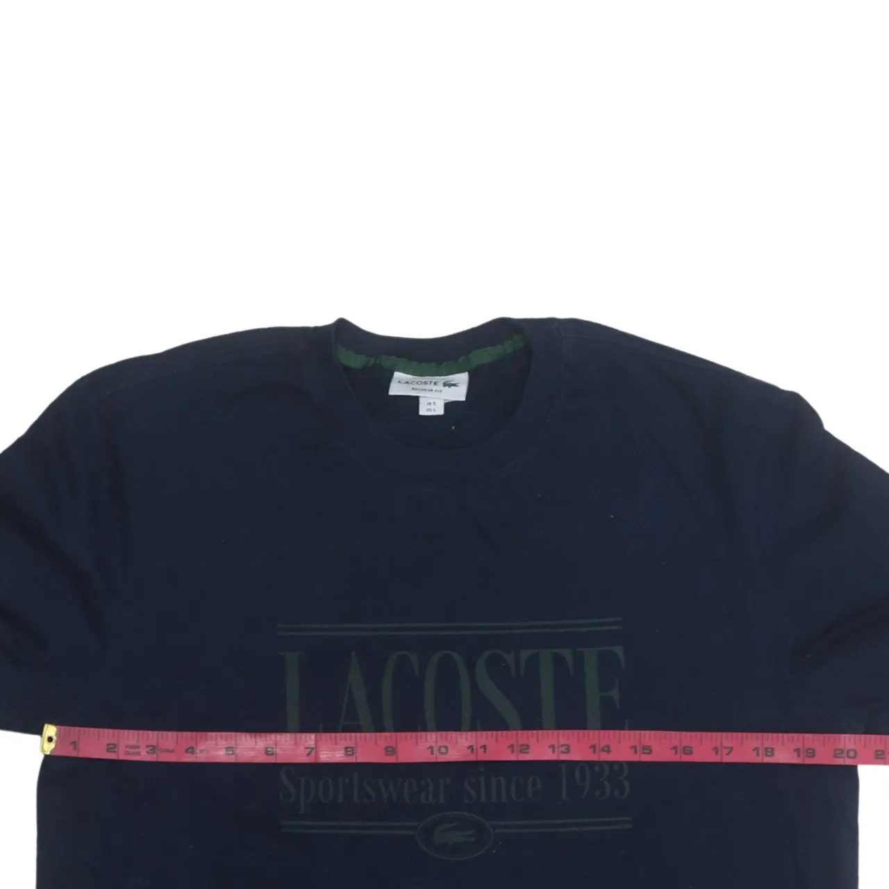 Lacoste 90's Spellout Short Sleeves T Shirt Large Navy Blue sold by Vintage Club product image thumbnail 5
