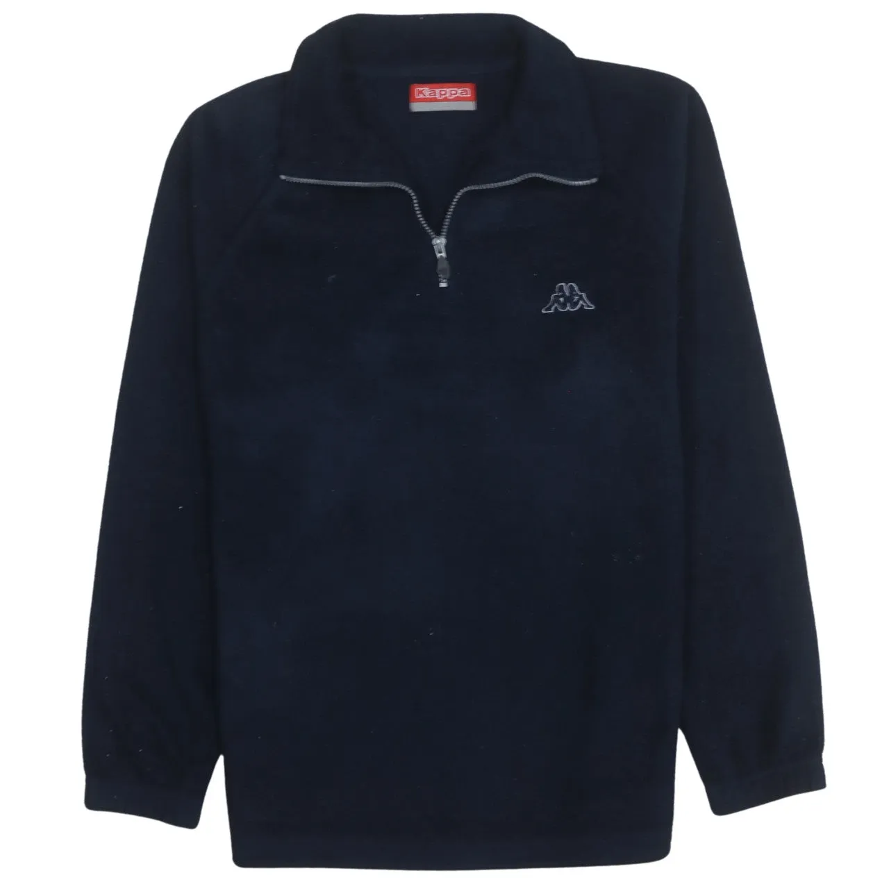 Kappa 90's Hiking Warm Quarter Zip Fleece Jumper Small Navy Blue sold by Vintage Club