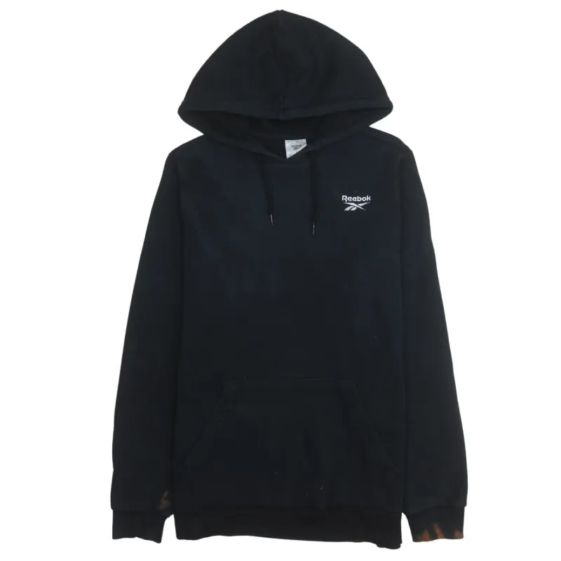 Reebok 90's Drawstring Pockets Pullover Hoodie Medium Black sold by Vintage Club