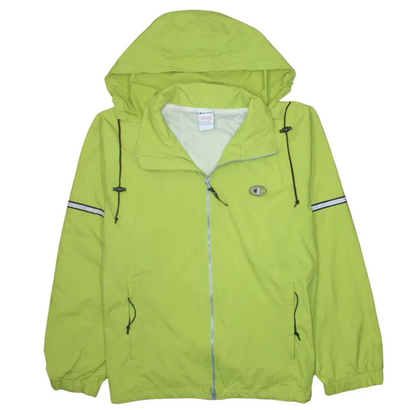 Champion 90's Hooded Full Zip Up Windbreaker XLarge Yellow made by Vintage Club