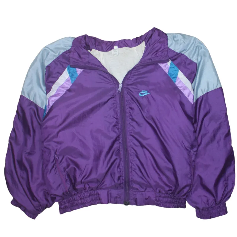Nike 90's Swoosh Full Zip Up Windbreaker XXLarge Purple made by Nike