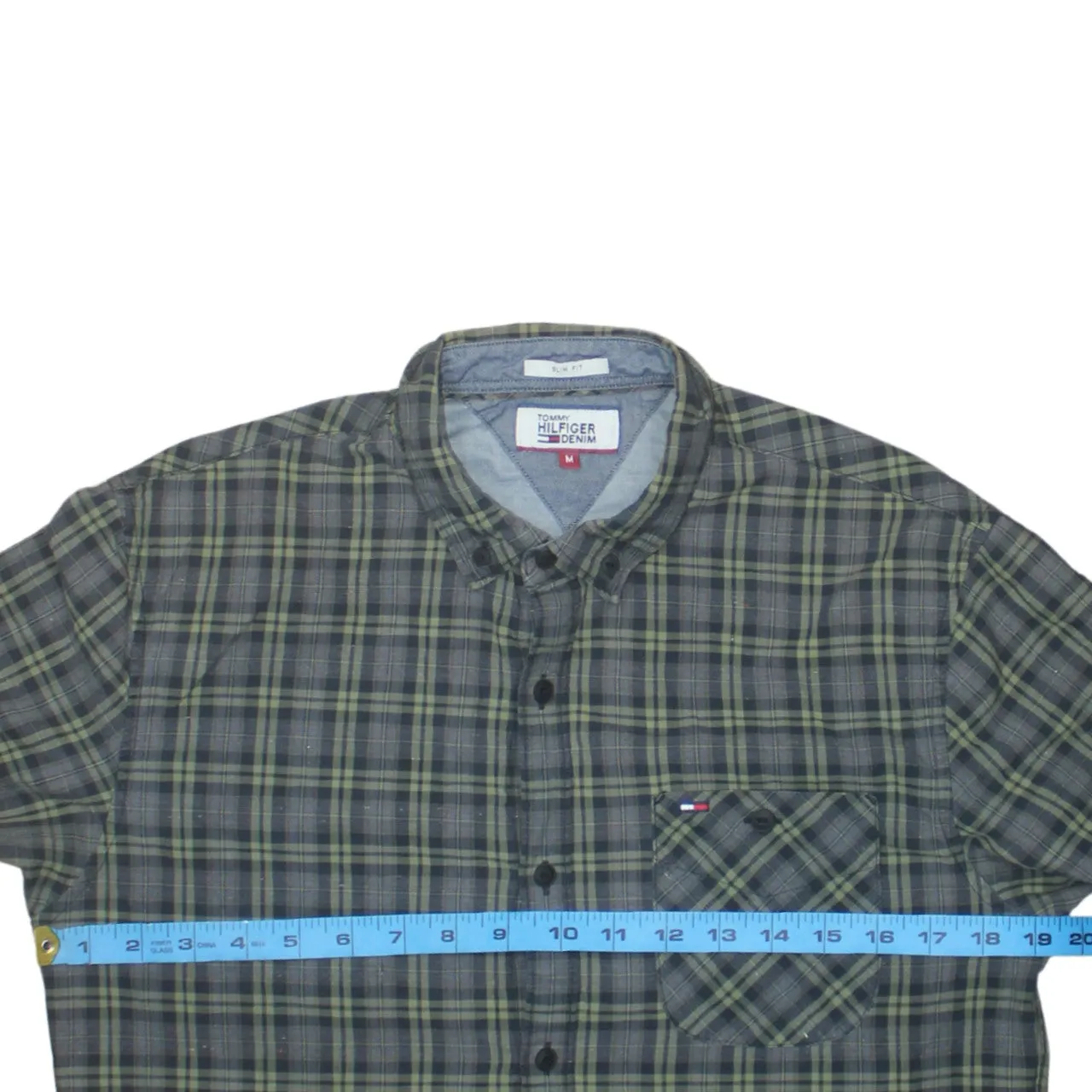 Tommy Hilfiger 90's Long Sleeve Button Up Shirt Medium Green sold by Vintage Club product image thumbnail 5