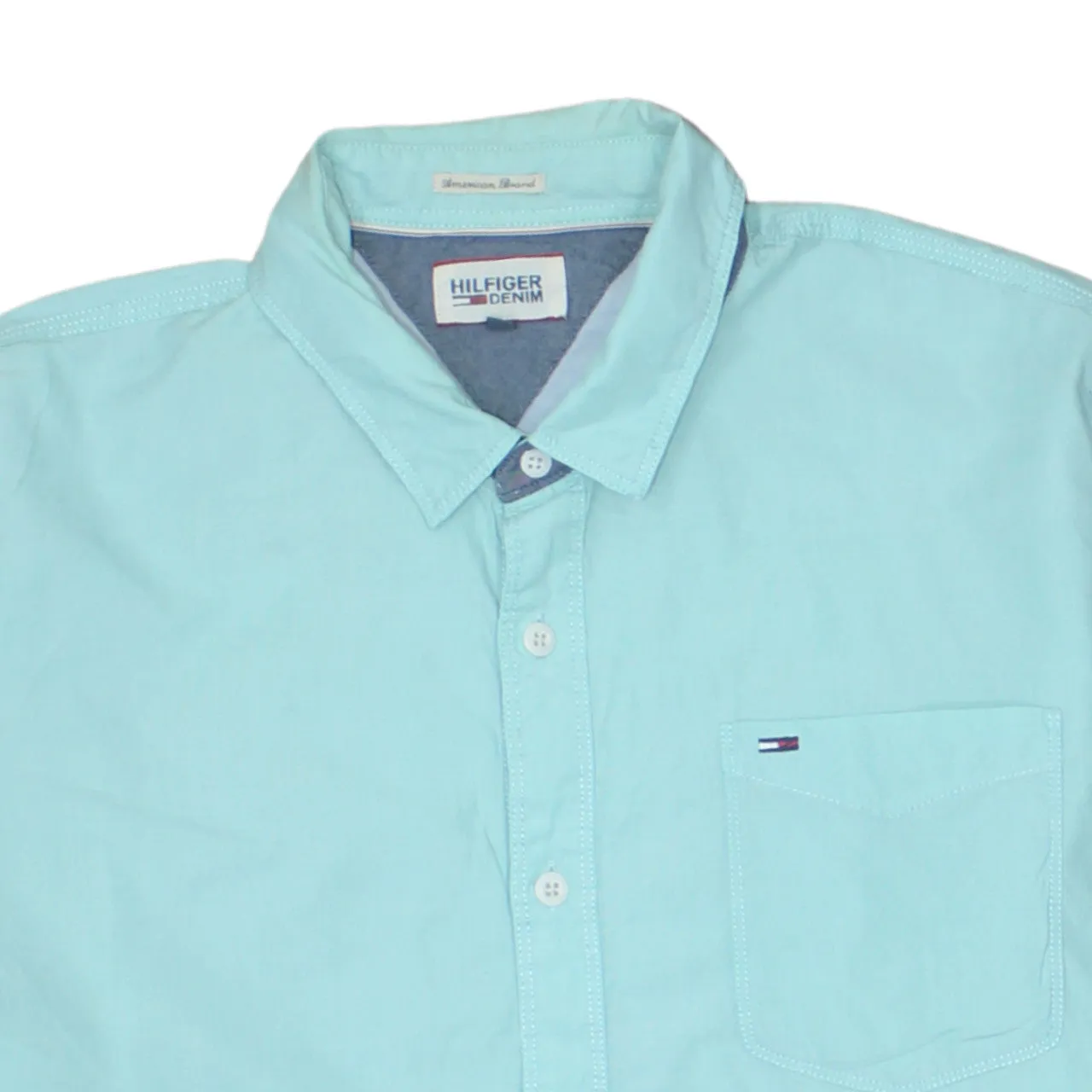 Tommy Hilfiger 90's Long Sleeve Button Up Shirt XLarge Blue sold by Vintage Club product image thumbnail 3