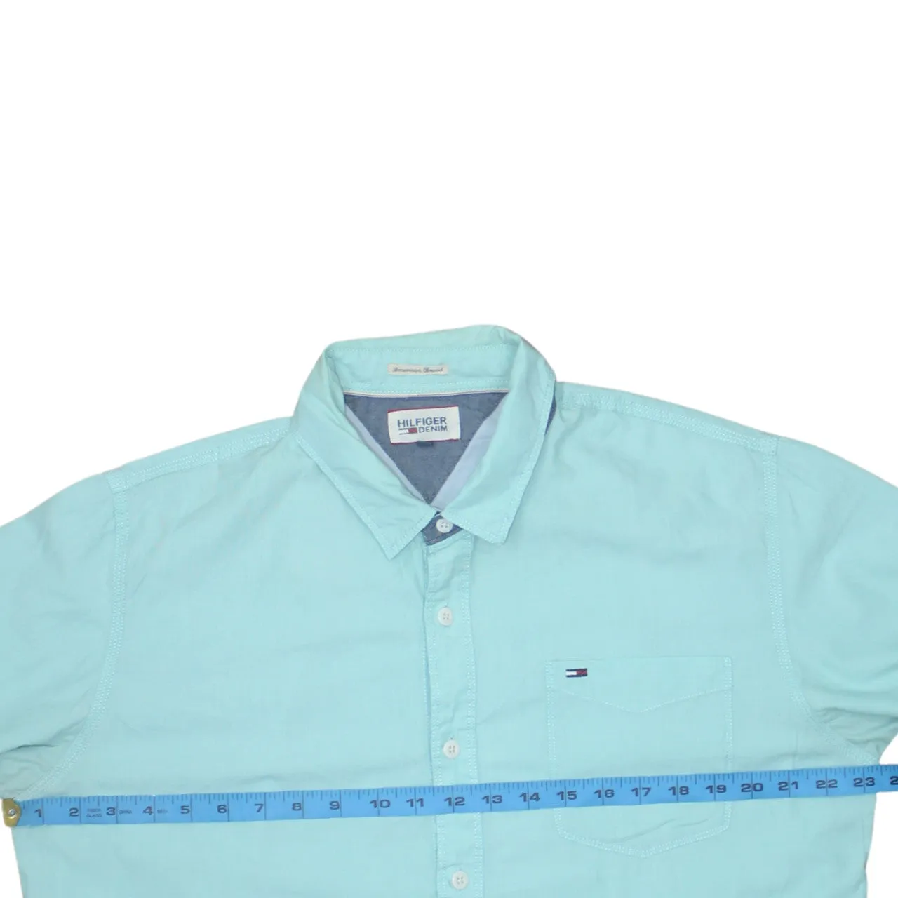 Tommy Hilfiger 90's Long Sleeve Button Up Shirt XLarge Blue sold by Vintage Club product image thumbnail 5