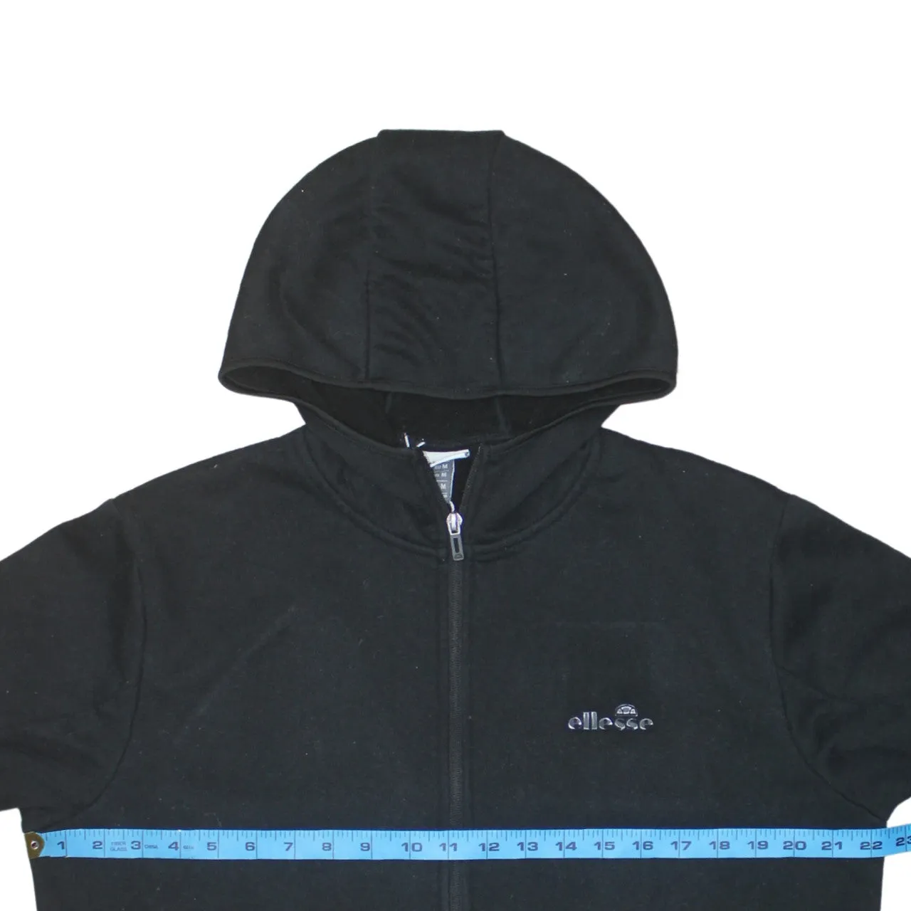 Ellesse 90's Sportswear Full Zip Up Hoodie Medium Black sold by Vintage Club product image thumbnail 5