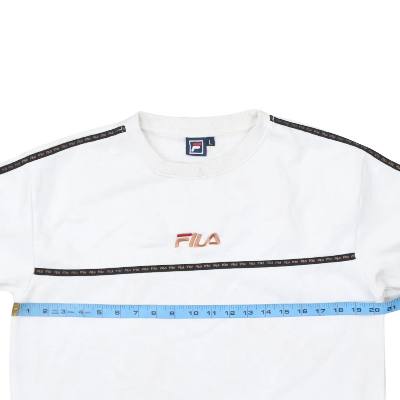 Fila 90's Lightweight Crew Neck Sweatshirt Large White sold by Vintage Club product image thumbnail 5