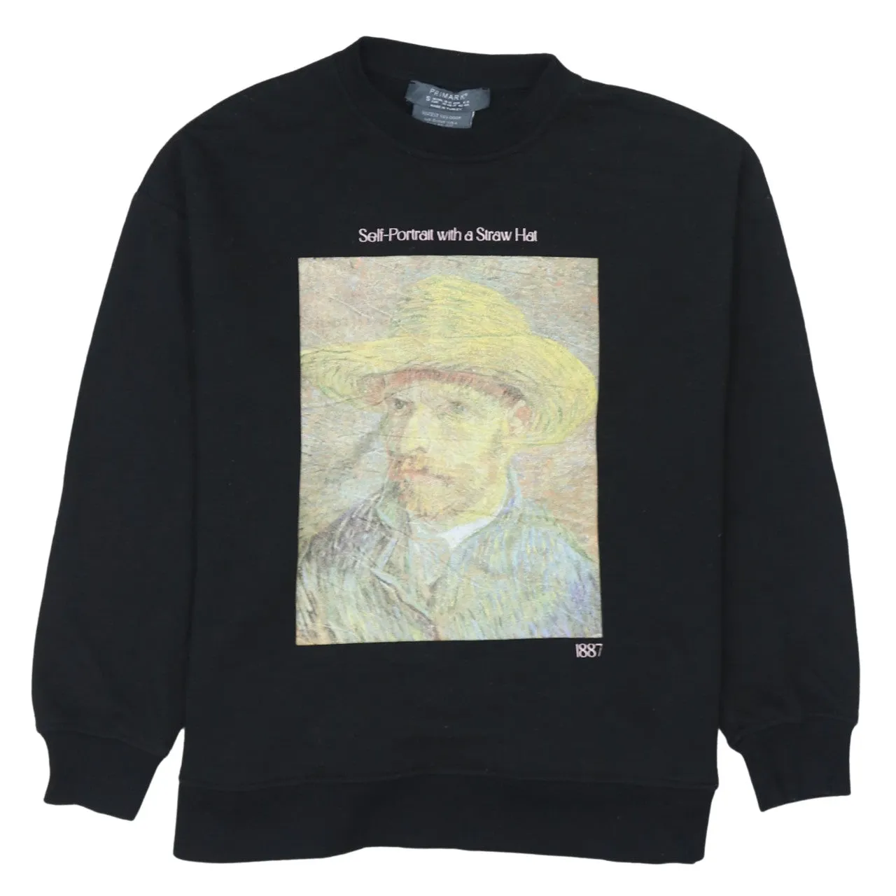 Primark 90's Lightweight Crew Neck Sweatshirt Small Black sold by Vintage Club