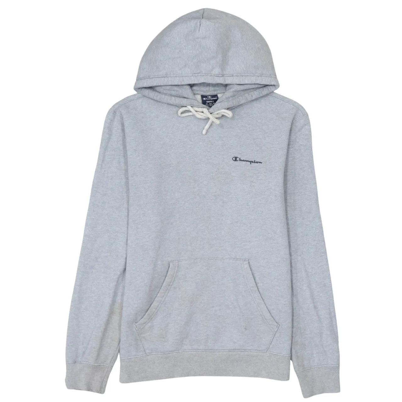 Champion 90's Drawstring Pockets Pullover Hoodie Small Grey sold by Vintage Club