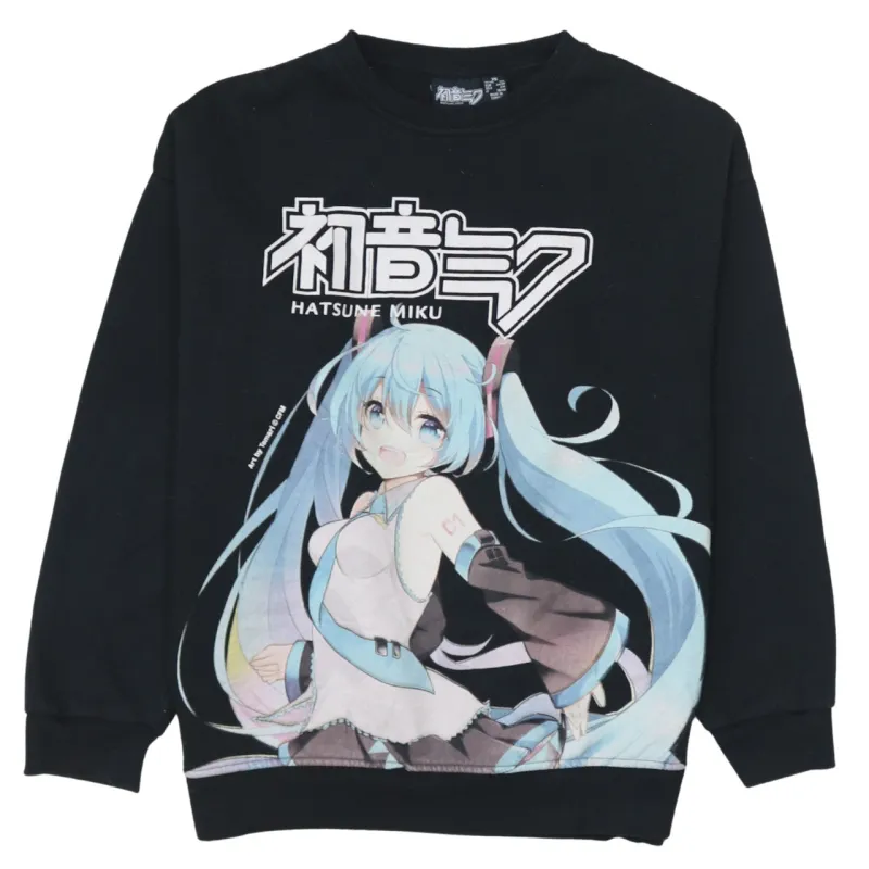 Retro 90's Lightweight Crew Neck Sweatshirt XSmall Black sold by Vintage Club