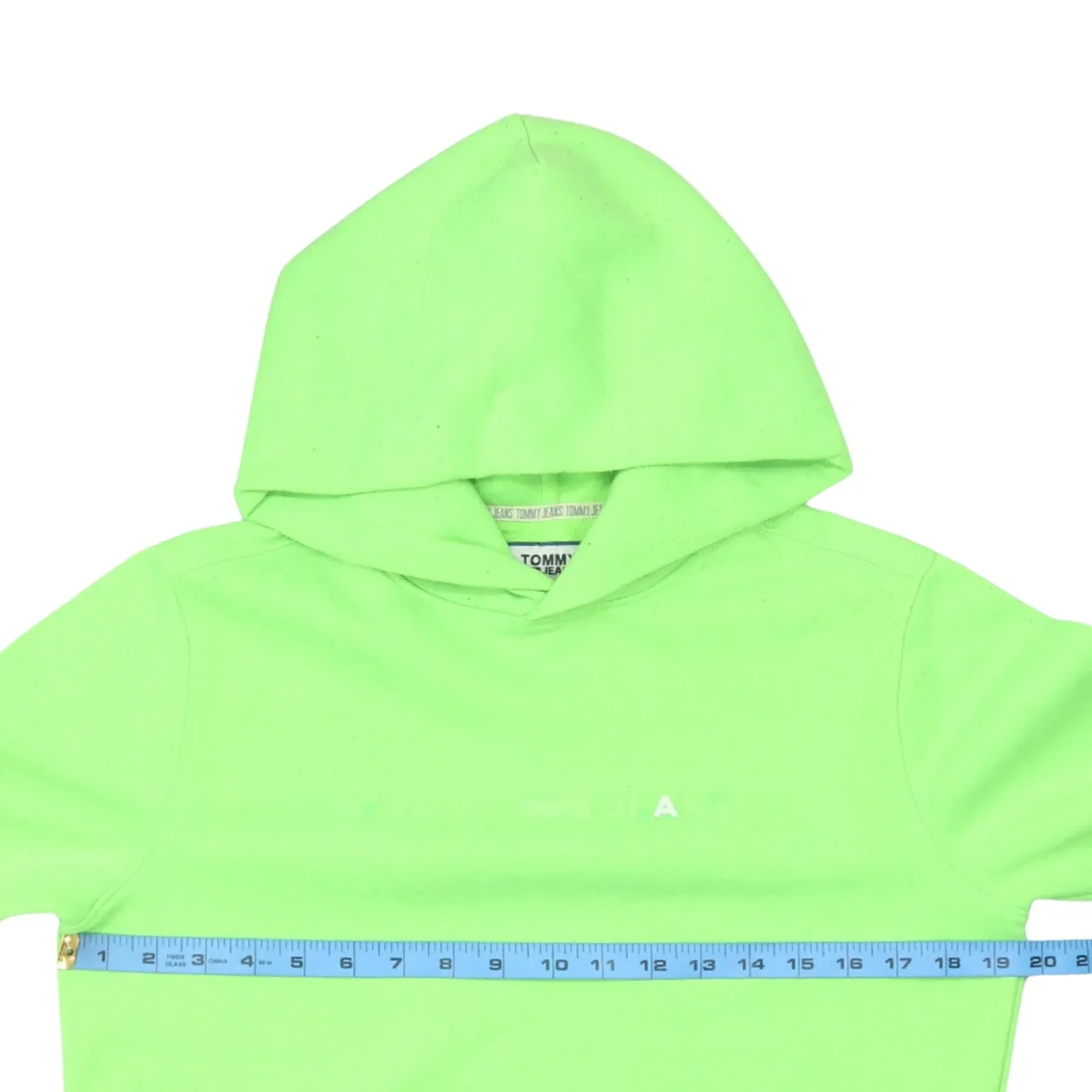Tommy Hilfiger 90's Drawstring Pockets Pullover Hoodie XSmall Green sold by Vintage Club product image thumbnail 5