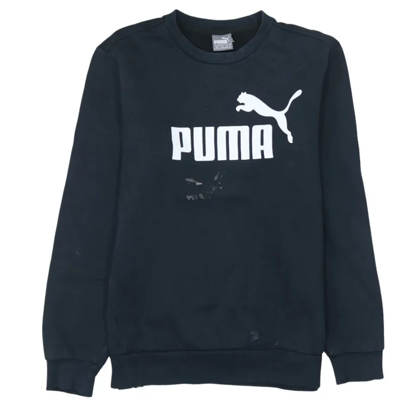 Puma 90's Spellout Crew Neck Sweatshirt Small Black sold by Vintage Club
