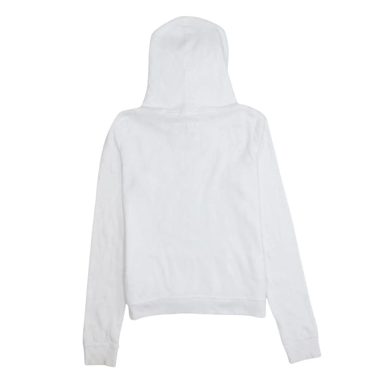 Hollister 90's Drawstring Pockets Pullover Hoodie Small White sold by Vintage Club product image thumbnail 2