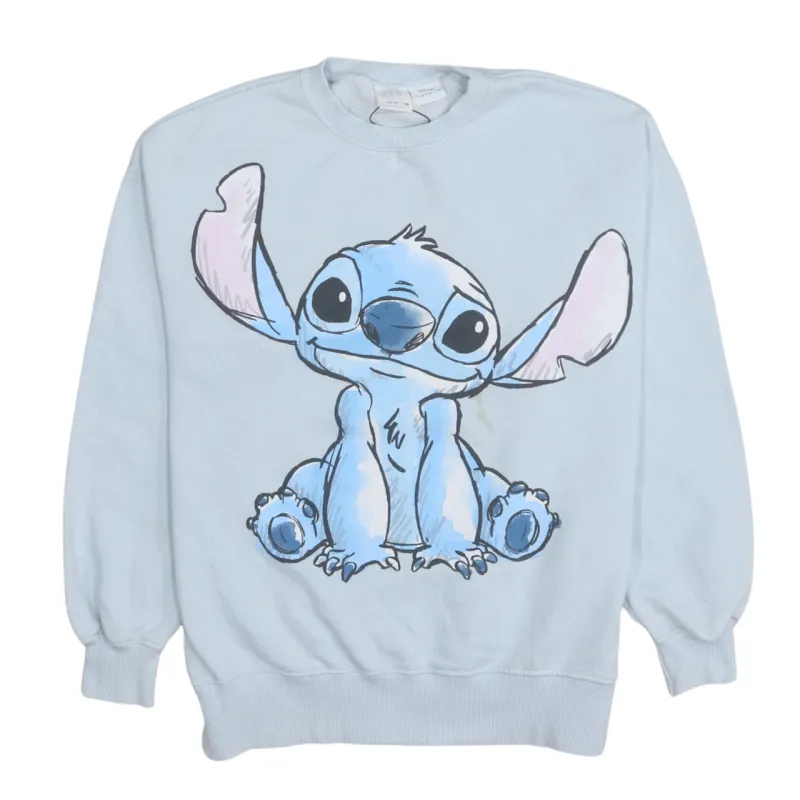 Disney 90's Stitch Crew Neck Sweatshirt Small  Blue sold by Vintage Club