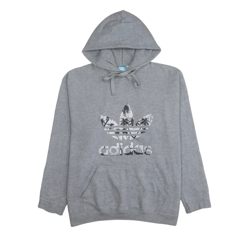 Adidas 90's Spellout Pullover Hoodie Large Grey sold by Vintage Club