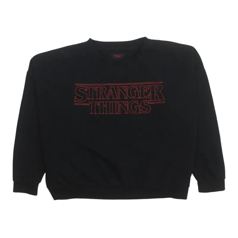 Retro 90's Stranger Things Crew Neck Sweatshirt Medium Black sold by Vintage Club