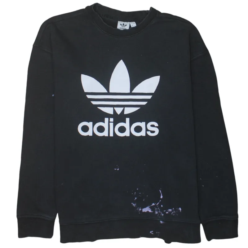 Adidas 90's Spellout Crew Neck Sweatshirt XLarge Black sold by Vintage Club