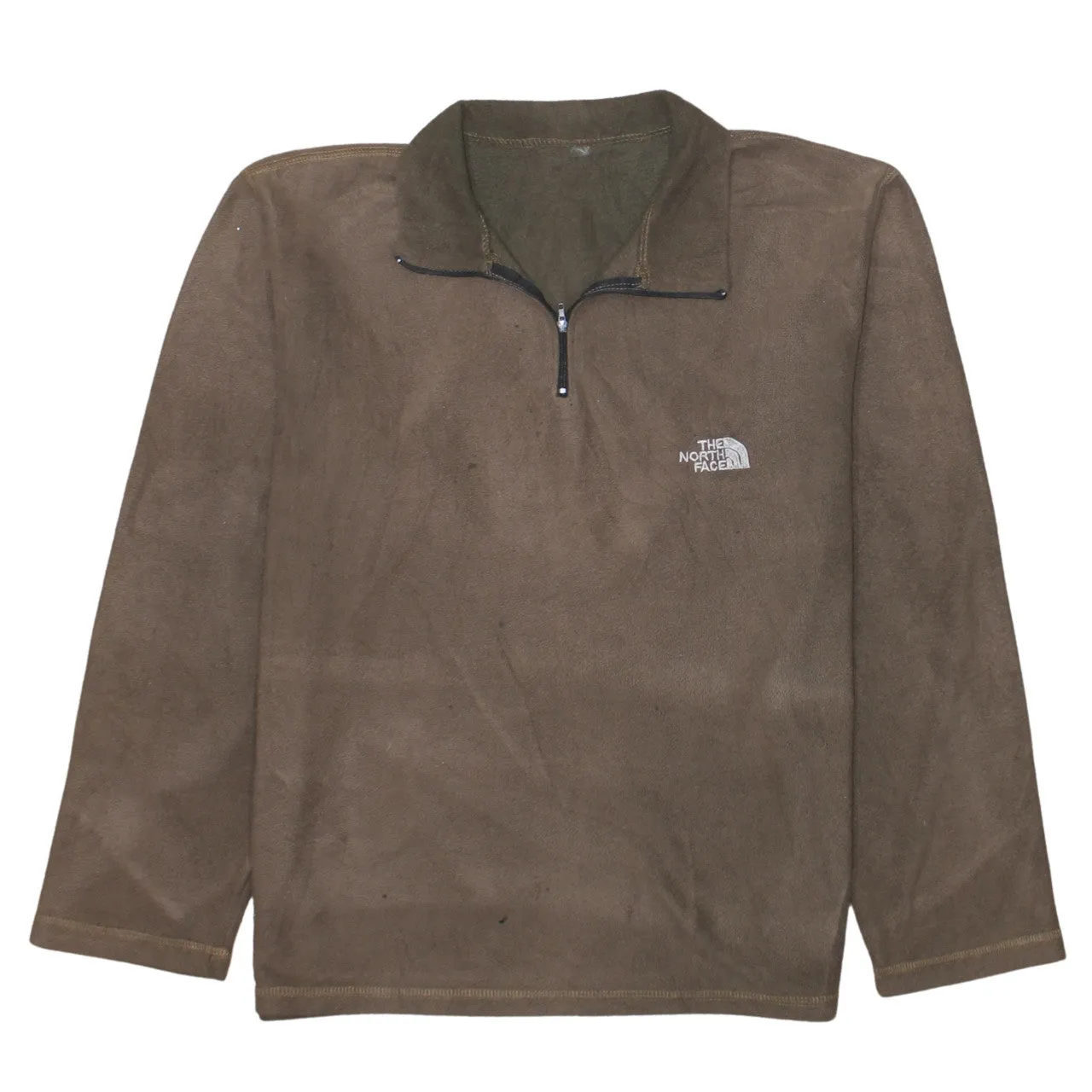 The North Face 90's Hiking Warm Quarter Zip Fleece Jumper Medium Brown sold by Vintage Club