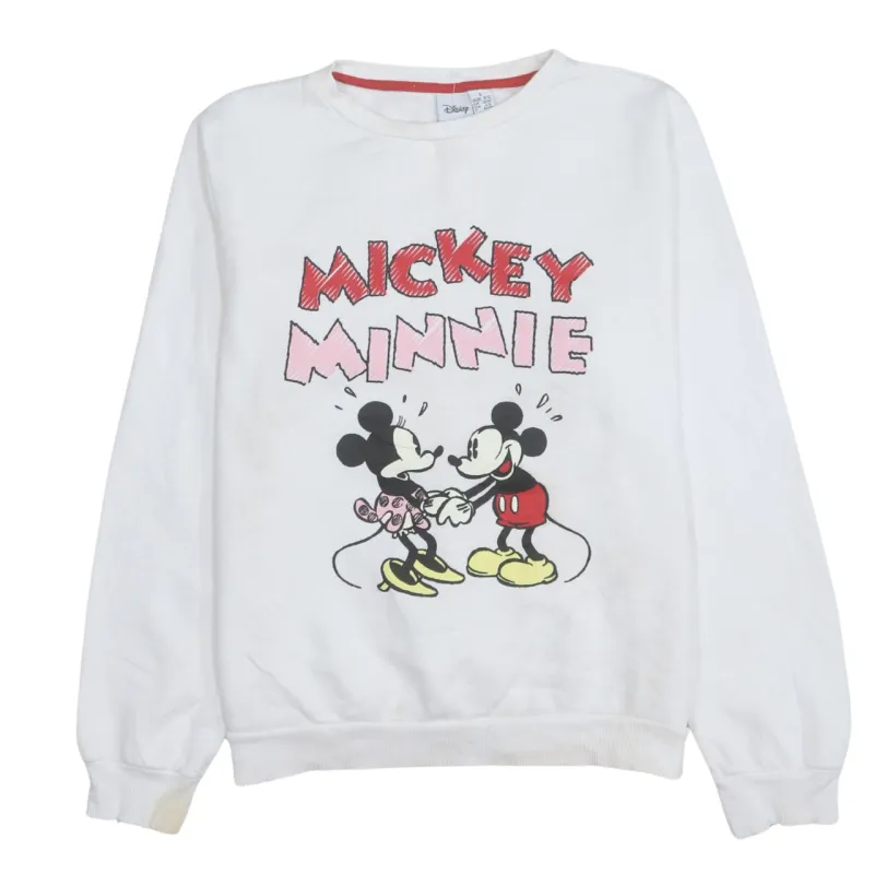 Disney 90's Mickey & Minnie Mouse Crew Neck Sweatshirt Small White sold by Vintage Club
