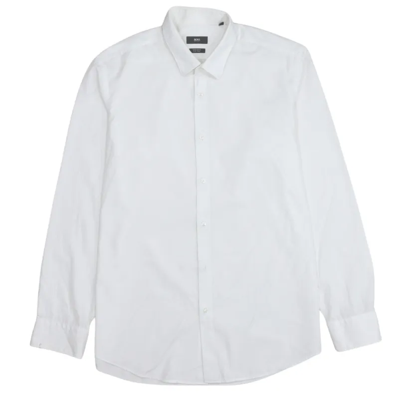 HUGO BOSS 90's Long Sleeve Button Up Shirt Large  White made by Hugo Boss