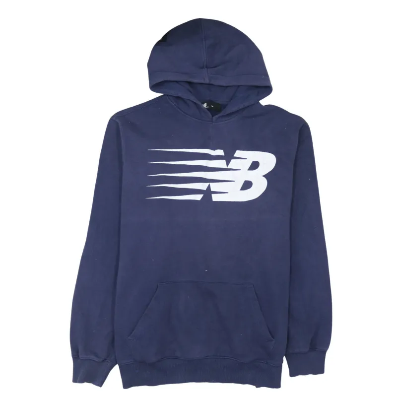 New Balance 90's Drawstring Pockets Pullover Hoodie Large Navy Blue sold by Vintage Club