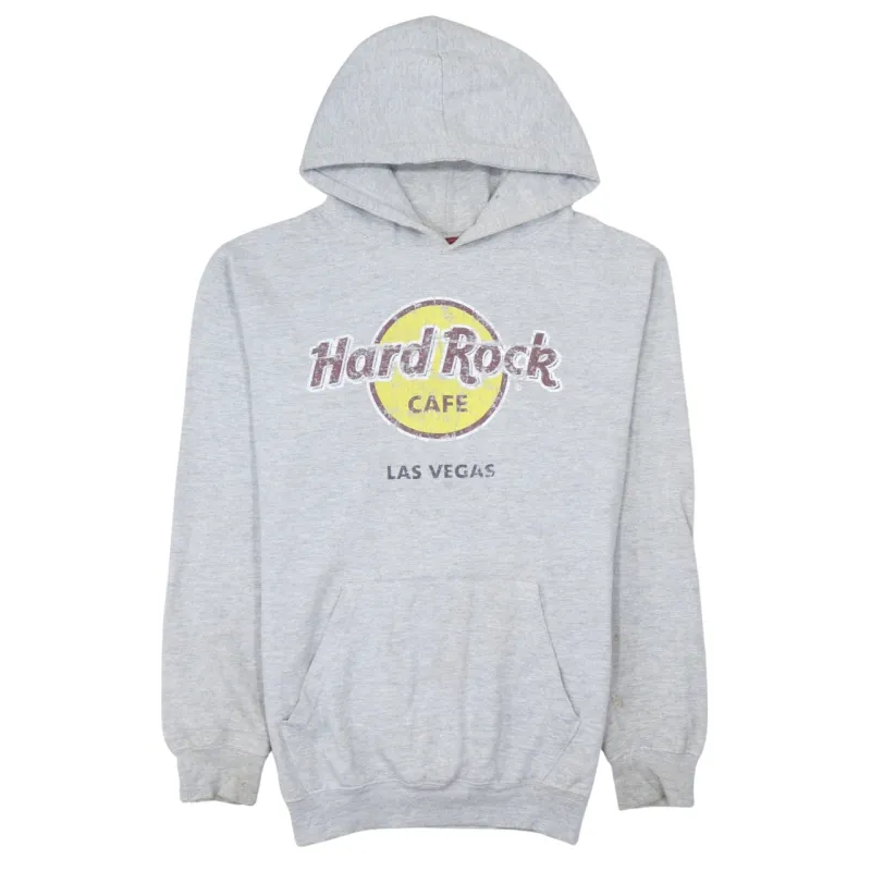 Hard Rock Cafe 90's Spellout Pullover Hoodie Medium Grey sold by Vintage Club