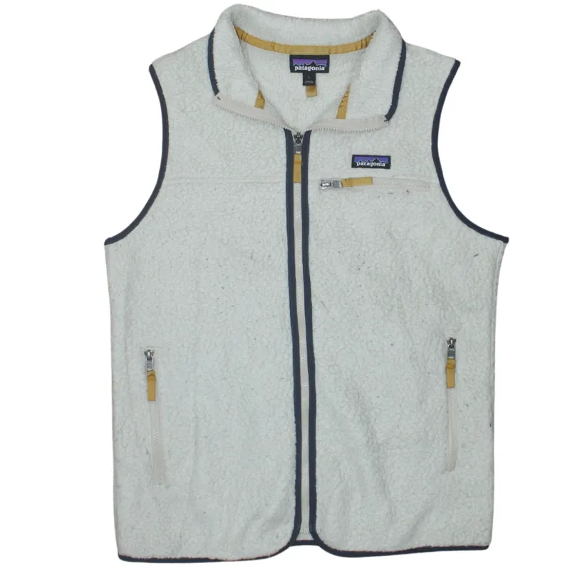 Patagonia 90's Vest Sleeveless Full Zip Up Gilet Large Beige Cream made by Patagonia