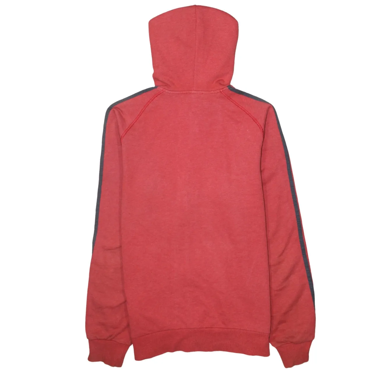 Adidas 90's Striped Sleeve Full Zip Up Hoodie Medium Red sold by Vintage Club product image thumbnail 2