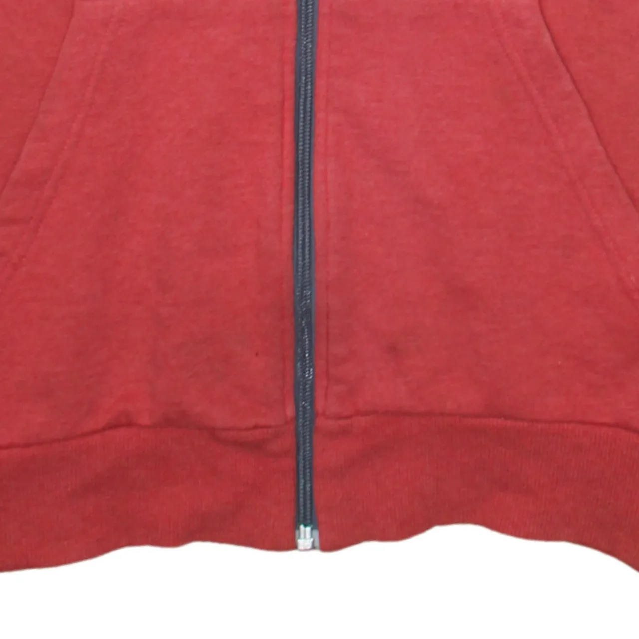 Adidas 90's Striped Sleeve Full Zip Up Hoodie Medium Red sold by Vintage Club product image thumbnail 4