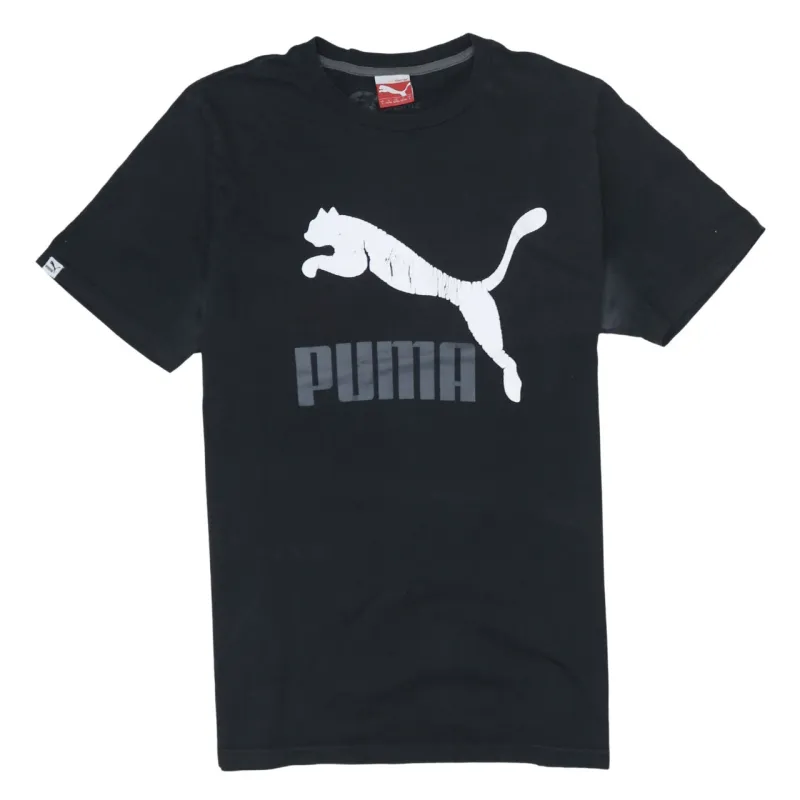 Puma 90's Spellout Crew Neck T Shirt Large Black made by Puma
