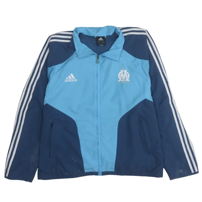 Adidas 90's Striped Sleeve Full Zip Up Windbreaker Large Navy Blue sold by Vintage Club
