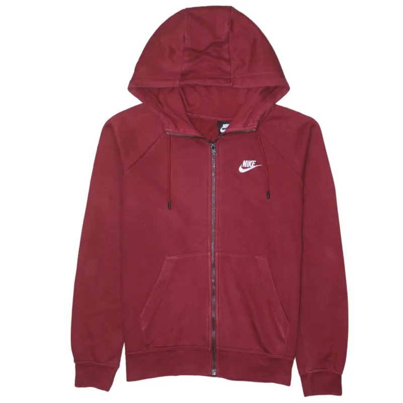 Nike 90's Swoosh Full Zip Up Hoodie Small Red sold by Vintage Club