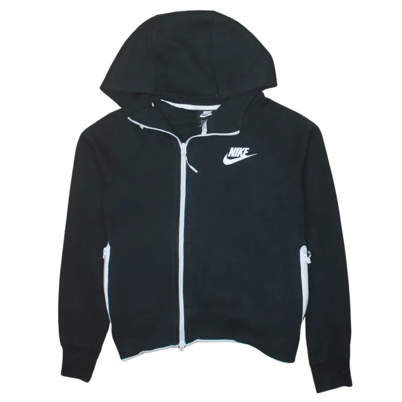 Nike 90's Swoosh Full Zip Up Hoodie Small Black sold by Vintage Club