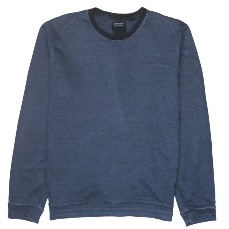 Levi's 90's Plain Crew Neck Sweatshirt Medium Navy Blue sold by Vintage Club