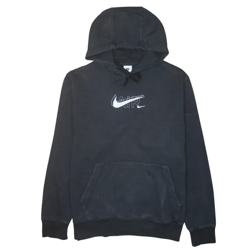 Nike 90's Center Middle Swoosh Pullover Hoodie Large Black sold by Vintage Club