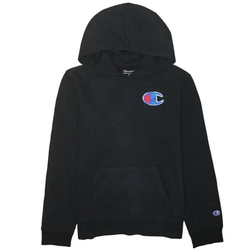 Champion 90's Drawstring Pockets Pullover Hoodie XLarge Black sold by Vintage Club